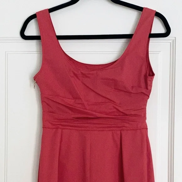 Elie Tahari Coral Red Sheath Dress - 2 - Picture 5 of 8
